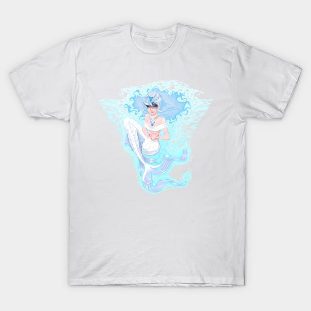 Mermaid Love T-Shirt by Digster